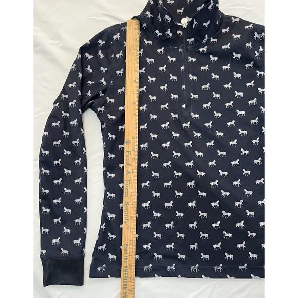PS of Sweden Eloise Magic Top Base Layer Navy Blue Horse Design Women’s Small - Picture 5 of 8